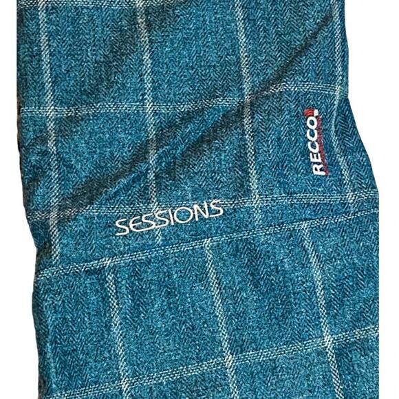 SESSIONS Switch Window Ridge Series Blue Plaid Waterproof Pants ~ Women's SMALL - Picture 10 of 16